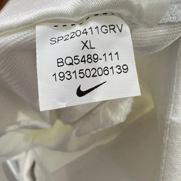 Nike Team Baseball Pants White Black Piping XL Extra Large Mens BQ5489-111